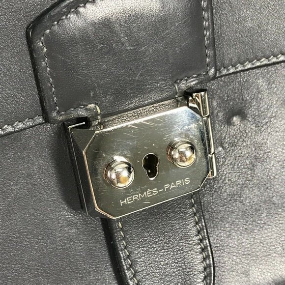 Authenticity Guarantee HERMES Sac Adeptech 27 Briefcase Hand Bag Business bag V - Picture 11 of 15